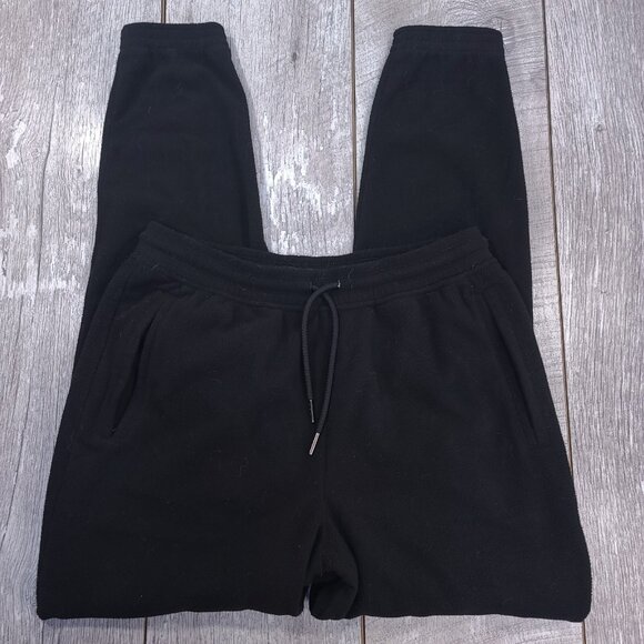 Patagonia Pants Womens Small Black Micro D Fleece Joggers Comfy Mid Rise Lounge - Picture 3 of 8